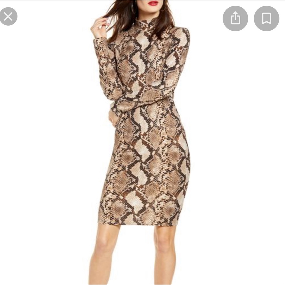 NWT snakeprint bodycon dress